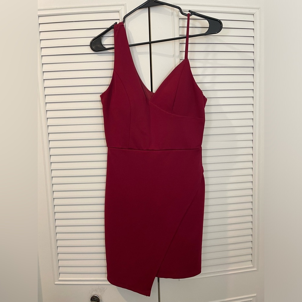 Burgundy cocktail dress